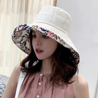 Women's sun hat with wide brim – Emilia