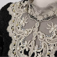 Women's blouse with autumnal embroidered lace – Elisabeth