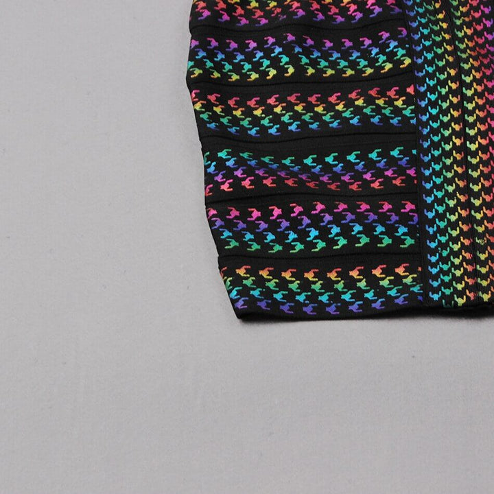 Vestido minifalda bodycon a rayas de moda para mujer – Liana