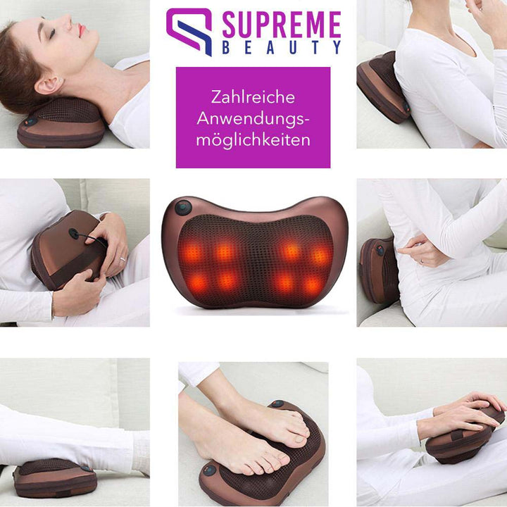 Tragbares Massagekissen mit Tiefen-Shiatsu-Massage – ThermoRelax Pro
