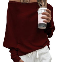Trendy Off-Shoulder Knit Women's Sweater - Sophie