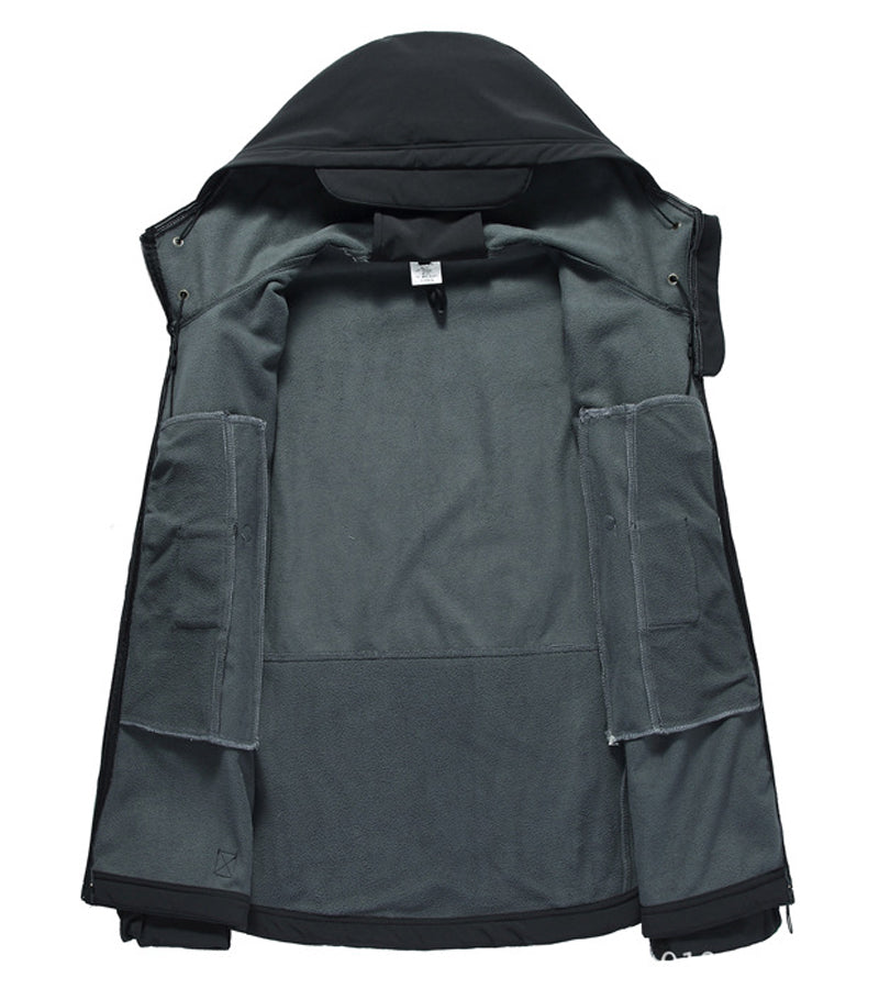 Men's Softshell Jacket with Hood - Titan