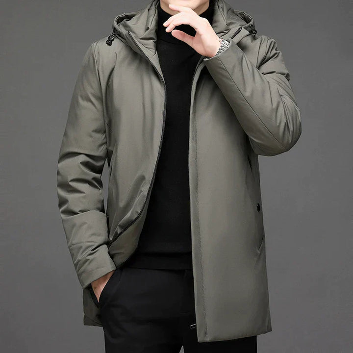 Classic down jacket with hood – Victor