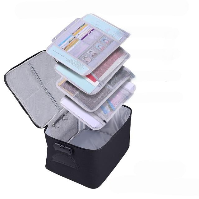 Lockable Waterproof Document Storage Box – Buy 1, Get 1 FREE Multi-layer Travel Case