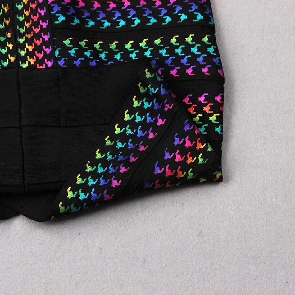 Vestido minifalda bodycon a rayas de moda para mujer – Liana