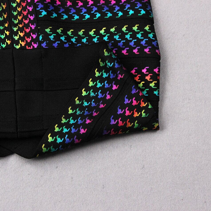 Vestido minifalda bodycon a rayas de moda para mujer – Liana