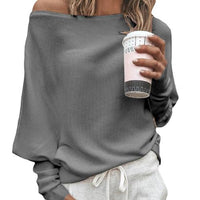 Trendy Off-Shoulder Knit Women's Sweater - Sophie