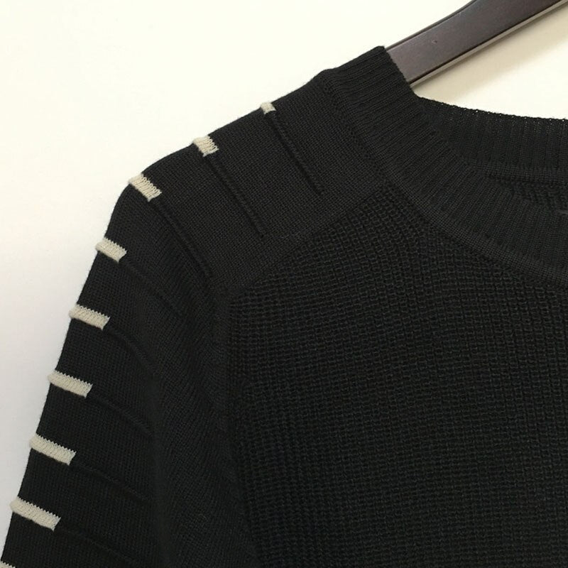 Men's knitted sweater with stripe details – Lukas autumn edition