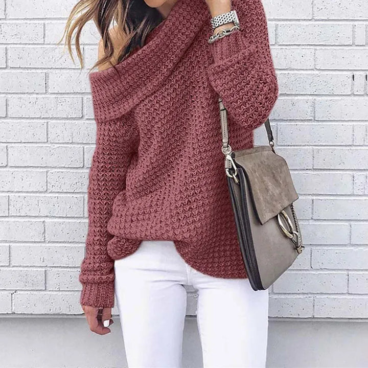 Women's Off-Shoulder Knit Sweater – Selina