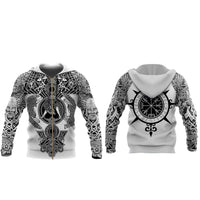 Viking Hoodie with Rune and Warrior Motifs – Eirik