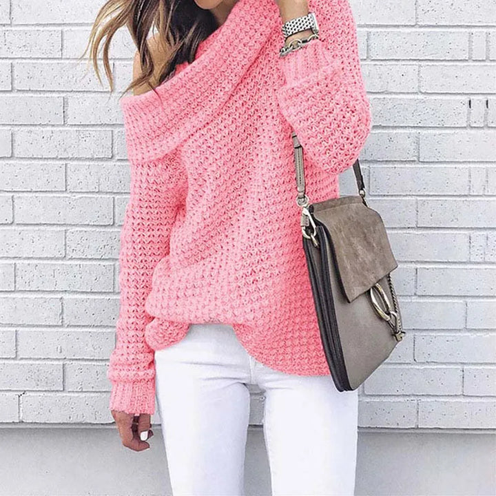 Women's Off-Shoulder Knit Sweater – Selina