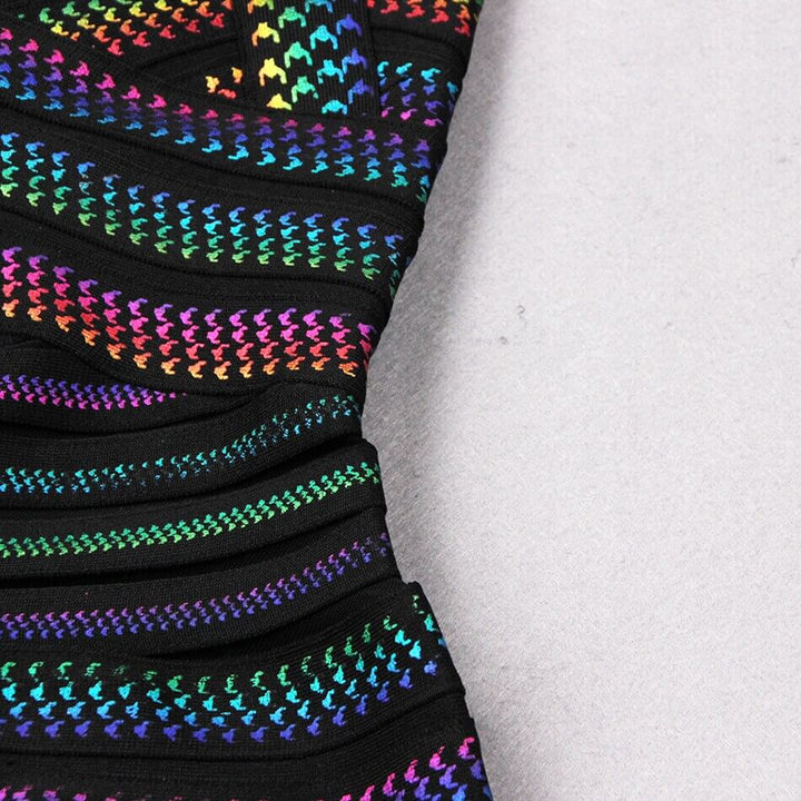 Vestido minifalda bodycon a rayas de moda para mujer – Liana