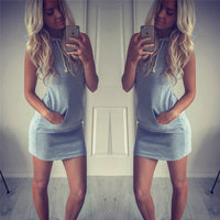 Trendy Sleeveless Mini Summer Dress with Twist Detail – Liora