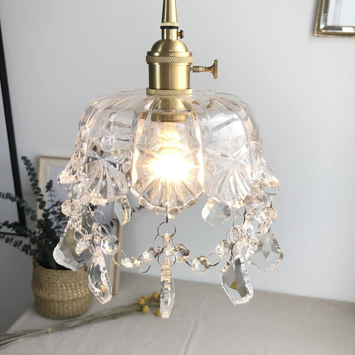 Stylish Crystal Pendant Lamp – Elara