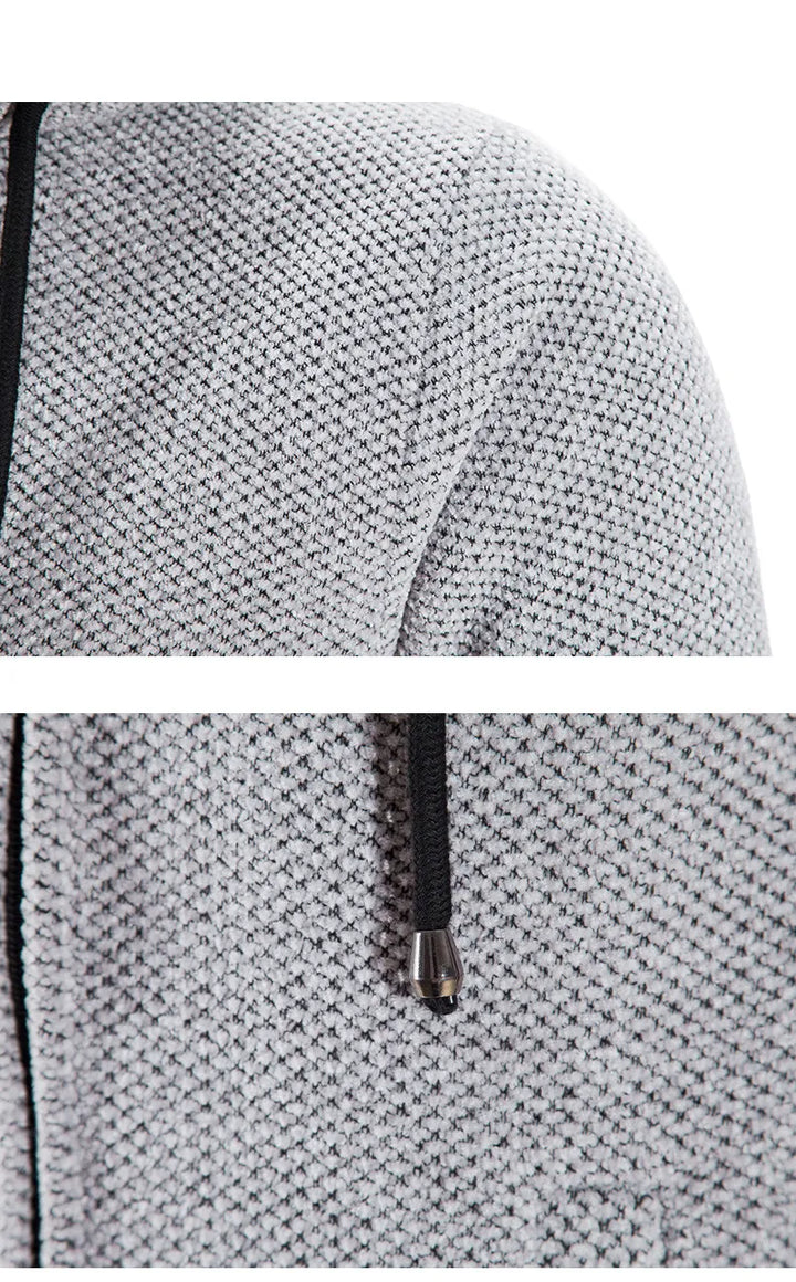 Mid-length wool hoodie for men - Luca