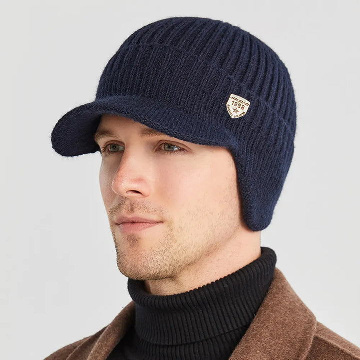 Men's knitted hat with ear flaps – Kian