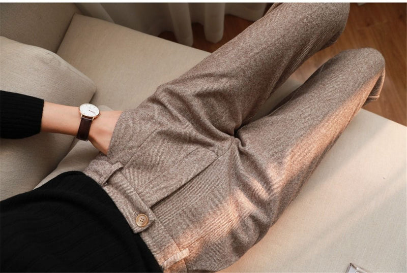 Women's Wool Harem Pants for Autumn & Winter – Amara