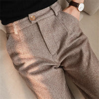 Women's Wool Harem Pants for Autumn & Winter – Amara
