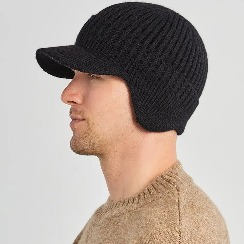 Men's knitted hat with ear flaps – Kian