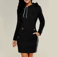 Hooded Sweat Dress with Pockets – Isabella