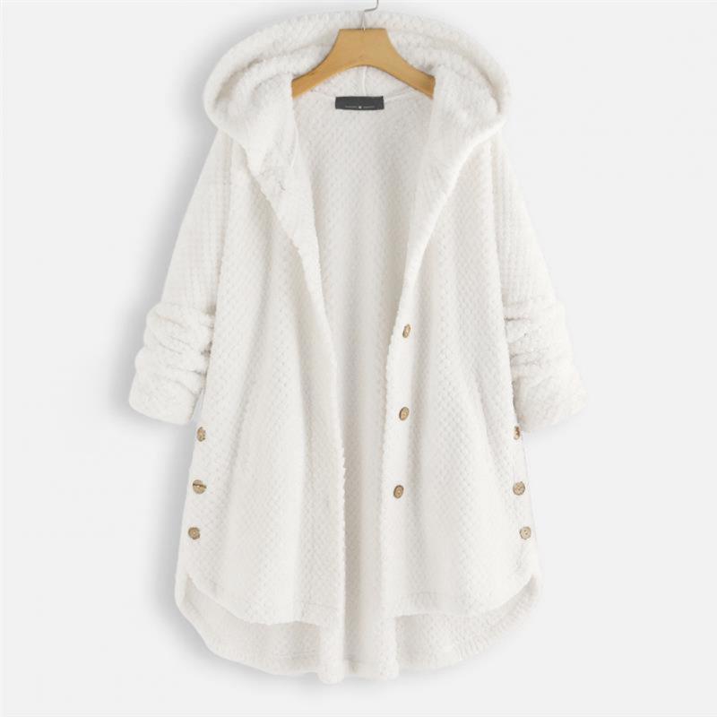 Trendy Cut Fleece Jacket with Hood - FleeceLux
