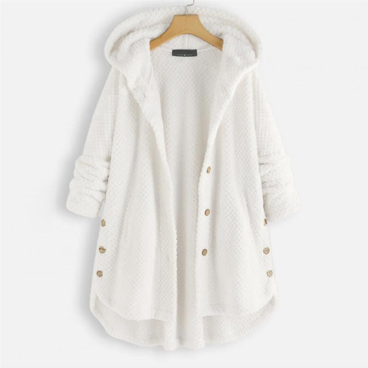 Trendy Cut Fleece Jacket with Hood - FleeceLux