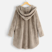 Trendy Cut Fleece Jacket with Hood - FleeceLux