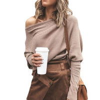 Trendy Off-Shoulder Knit Women's Sweater - Sophie