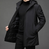 Classic down jacket with hood – Victor