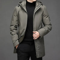 Classic down jacket with hood – Victor