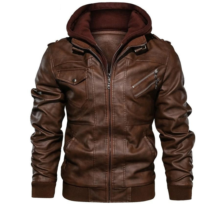 Men's Motorcycle Jacket Made of Faux Leather – Dane