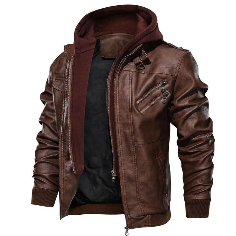 Men's Motorcycle Jacket Made of Faux Leather – Dane