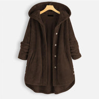 Trendy Cut Fleece Jacket with Hood - FleeceLux