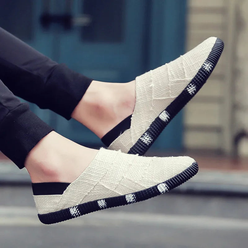 Light & Stylish Canvas Espadrilles with Hemp Sole for Men – Elias