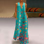 Trendy Ärmelloses Maxi-Sommerkleid mit Schmetterlingsmuster – Malia