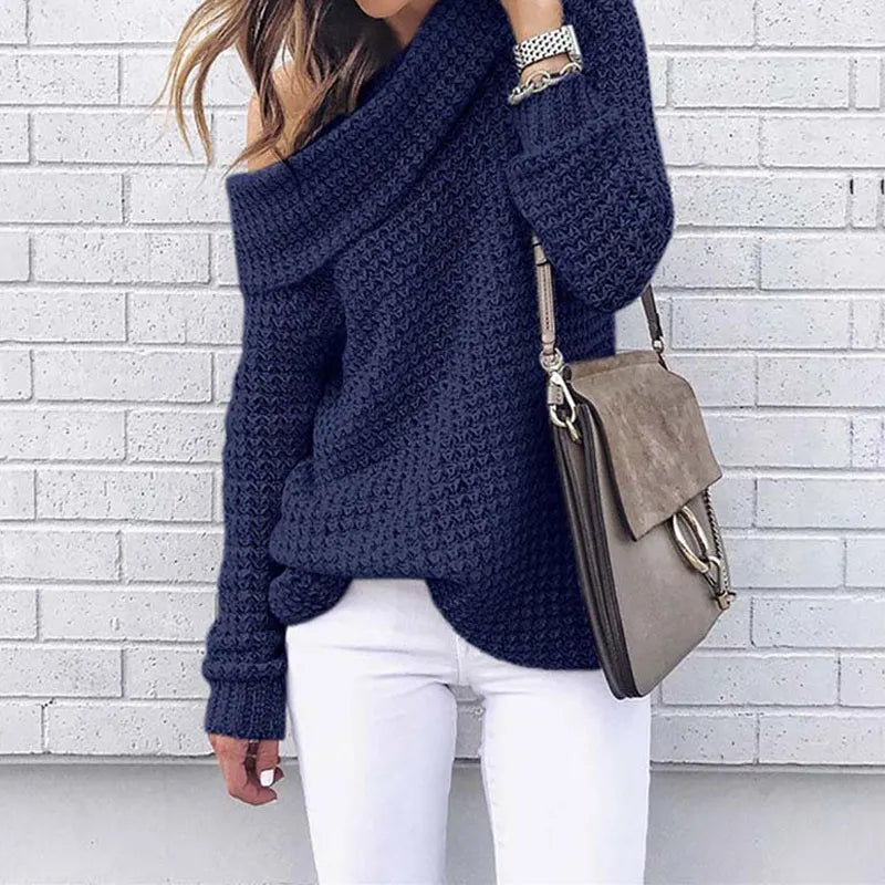 Women's Off-Shoulder Knit Sweater – Selina