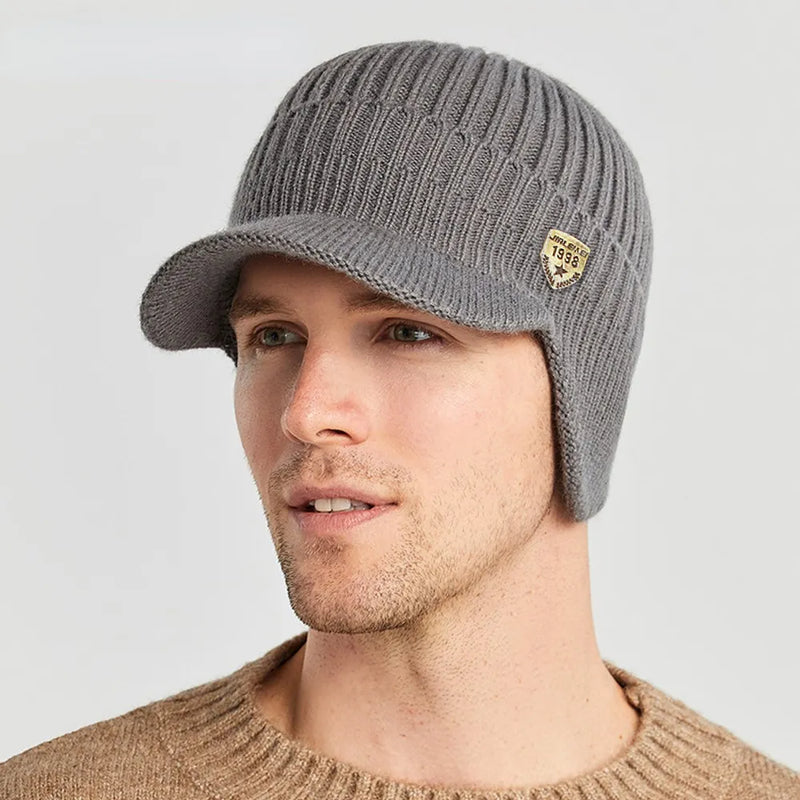 Men's knitted hat with ear flaps – Kian