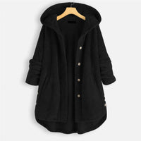 Trendy Cut Fleece Jacket with Hood - FleeceLux