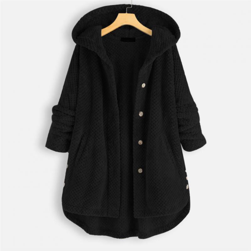 Trendy Cut Fleece Jacket with Hood - FleeceLux