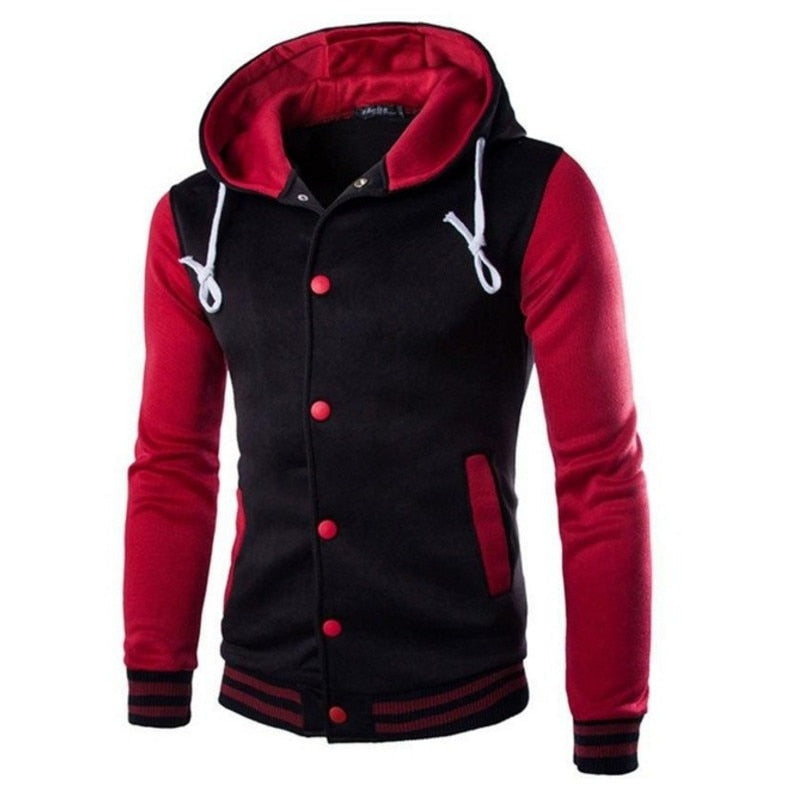 Men's Varsity-Style Baseball Hoodie – Fall Edition Kevin