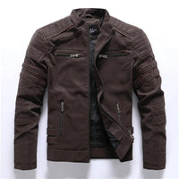 Men's biker jacket with stand-up collar – Rafael autumn edition
