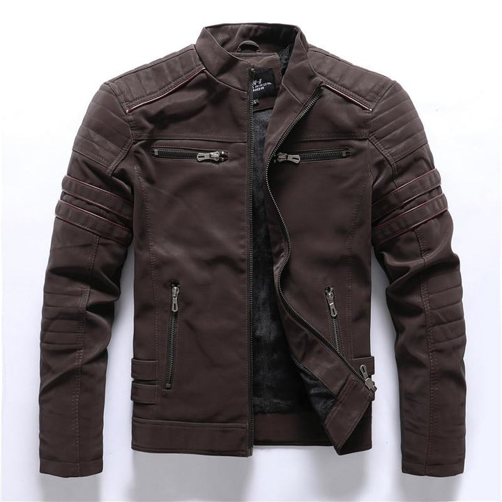 Men's biker jacket with stand-up collar – Rafael autumn edition