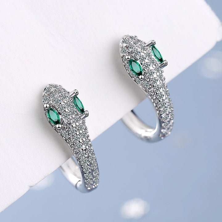 Pendientes de serpiente de plata de ley 925 – Leila