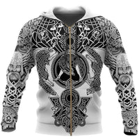 Viking Hoodie with Rune and Warrior Motifs – Eirik