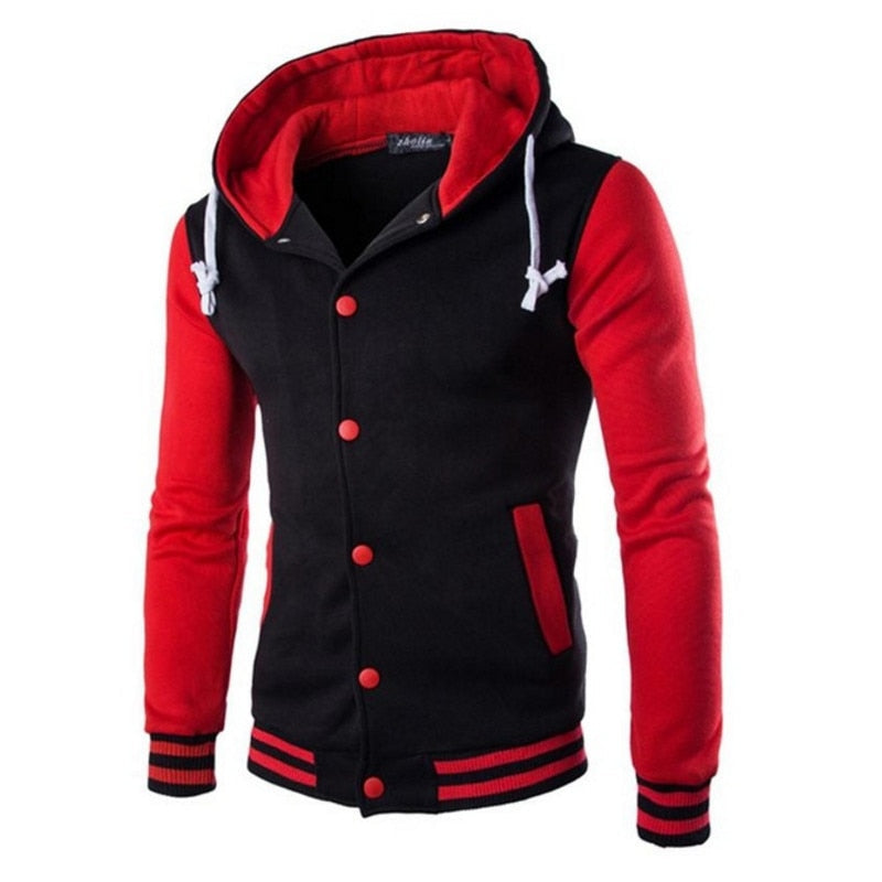 Men's Varsity-Style Baseball Hoodie – Fall Edition Kevin