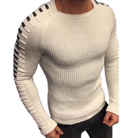 Men's knitted sweater with stripe details – Lukas autumn edition