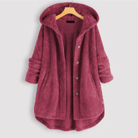 Trendy Cut Fleece Jacket with Hood - FleeceLux