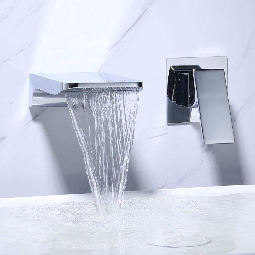 Grifo de pared con sensor y caño tipo cascada – Fluxis