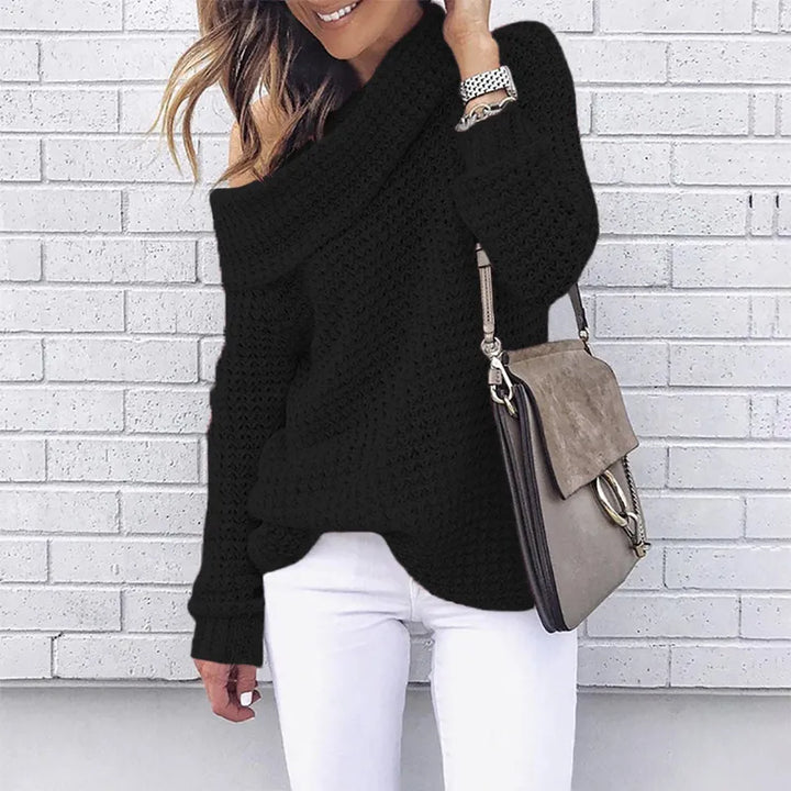 Women's Off-Shoulder Knit Sweater – Selina