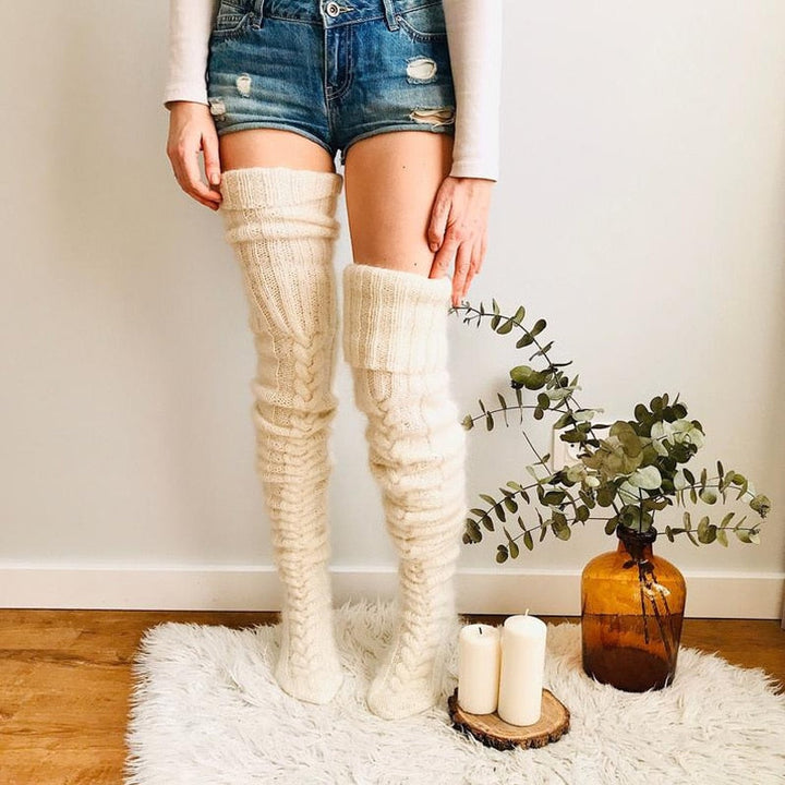 Women's Over-the-Knee Knit Socks – Aurora